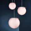 Koi pendel Ø19, rosa/messing