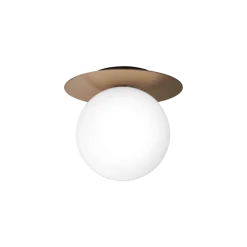 Liila 1 large væglampe / loftlampe, mørk bronze/opal