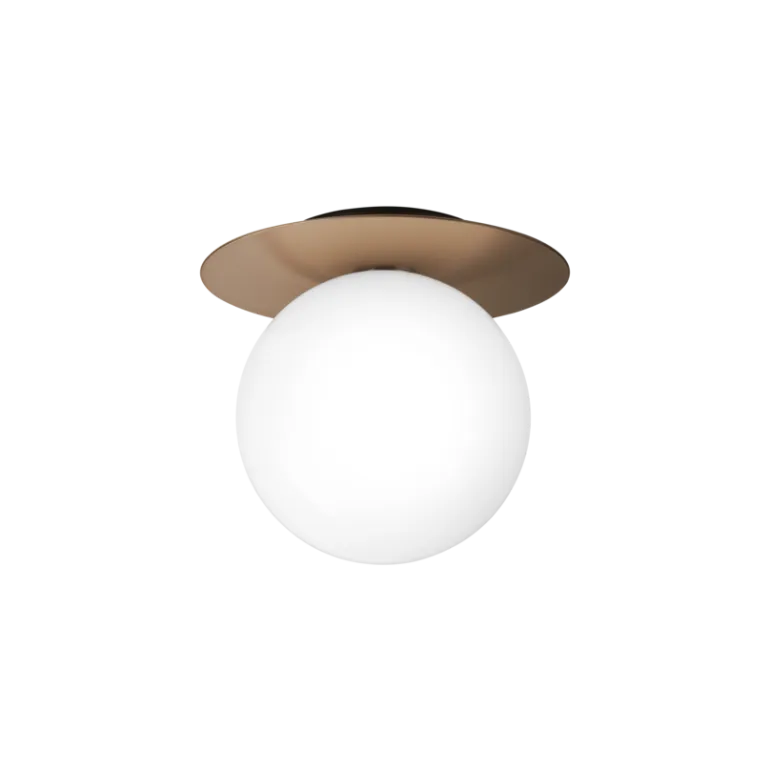 Liila 1 large væglampe / loftlampe, mørk bronze/opal