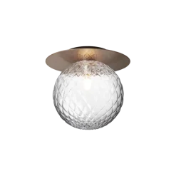 Liila 1 large væglampe / loftlampe, mørk bronze/klar
