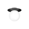 Liila 1 large væglampe / loftlampe, sort/opal