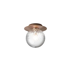 Liila 1 medium væglampe / loftlampe, mørk bronze/klar