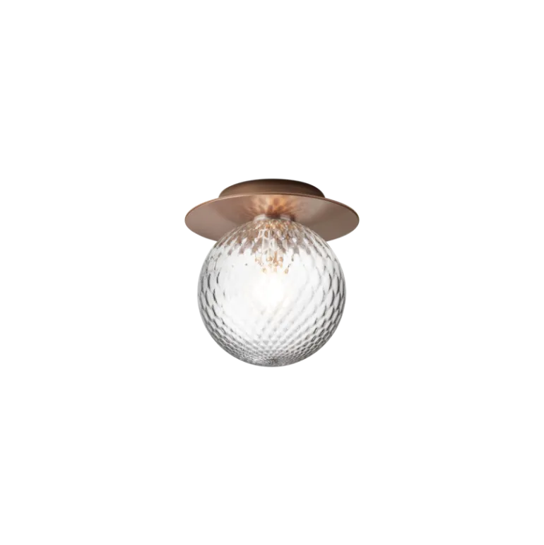 Liila 1 medium væglampe / loftlampe, mørk bronze/klar