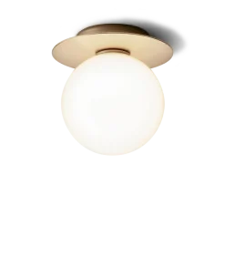 Liila 1 medium væglampe / loftlampe IP44, nordic guld/opal