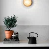Liila 1 medium væglampe / loftlampe IP44, nordic guld/klar