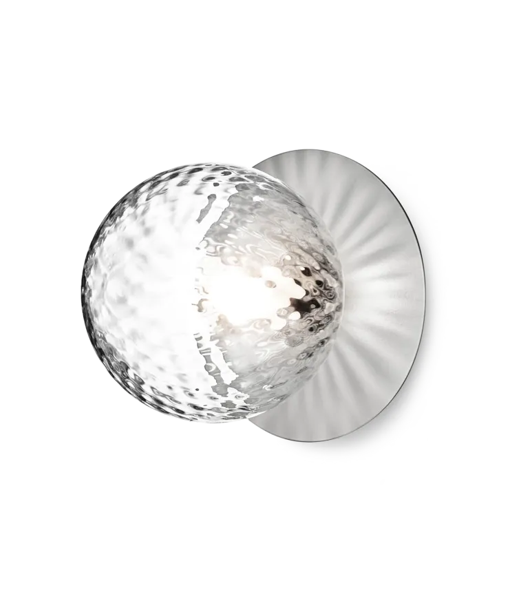 Liila 1 medium væglampe / loftlampe IP44, light silver/klar
