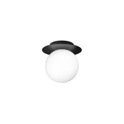 Liila 1 medium væglampe / loftlampe, sort/opal