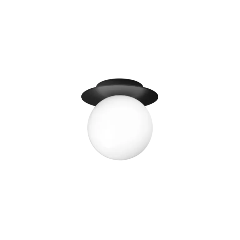 Liila 1 medium væglampe / loftlampe, sort/opal