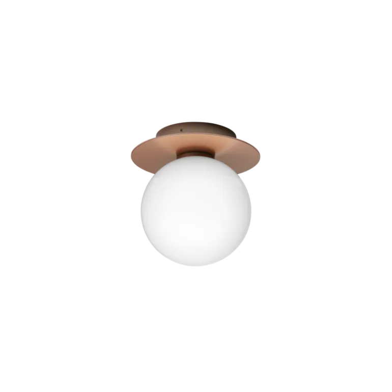 Liila 1 Outdoor væglampe / loftlampe, mørk bronze/opal