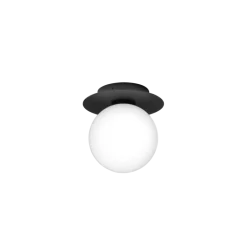 Liila 1 Outdoor væglampe / loftlampe, sort/opal