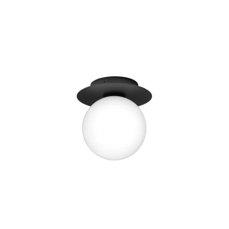 Liila 1 Outdoor væglampe / loftlampe, sort/opal