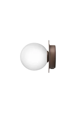 Liila 1 Small væglampe / loftlampe IP44, mørk bronze/opal