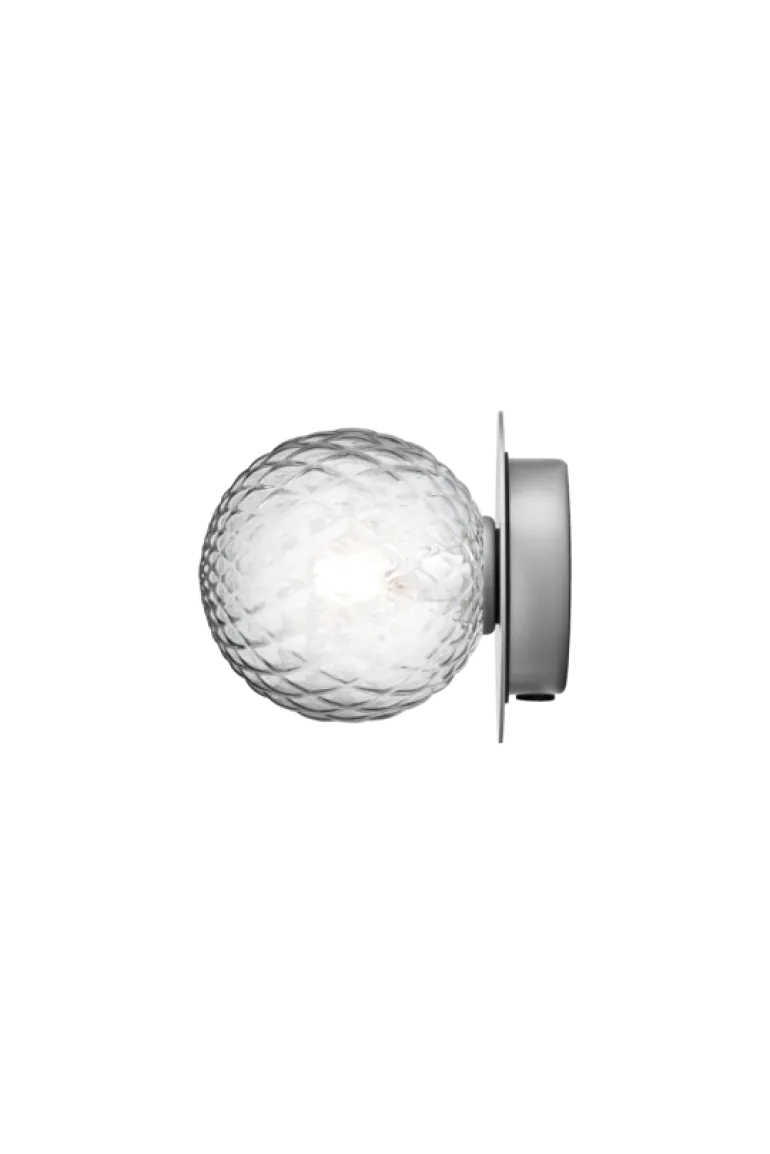 Liila 1 Small væglampe / loftlampe IP44, light silver/klar