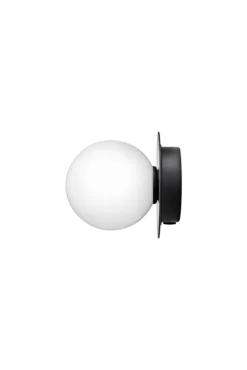 Liila 1 Small væglampe / loftlampe IP44, sort/opal