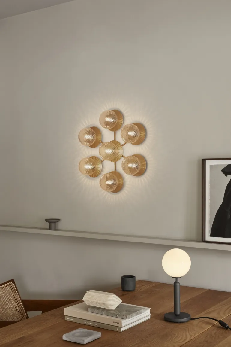 Liila Star væglampe / loftlampe, nordic guld/klar