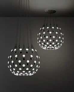 Mesh pendel Ø100 / 1 m ledning, sort