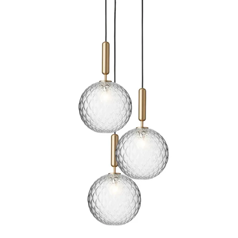 Miira 3 Large pendel, messing/klar