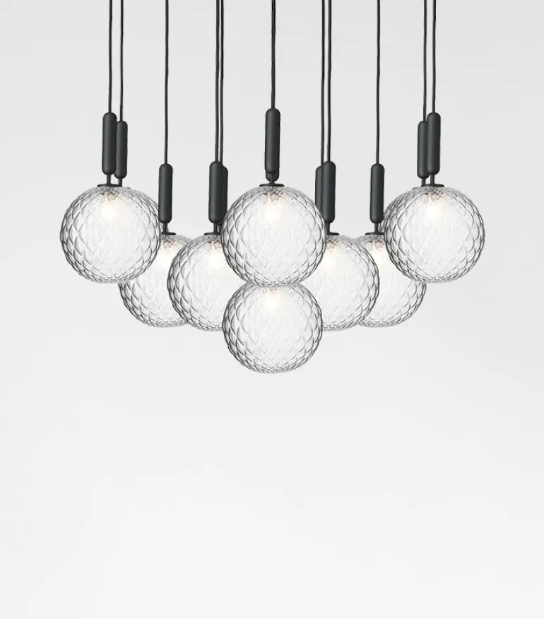 Miira 13 Large pendel, optic/rock grey