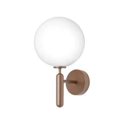 Miira Outdoor væglampe, mørk bronze/opal