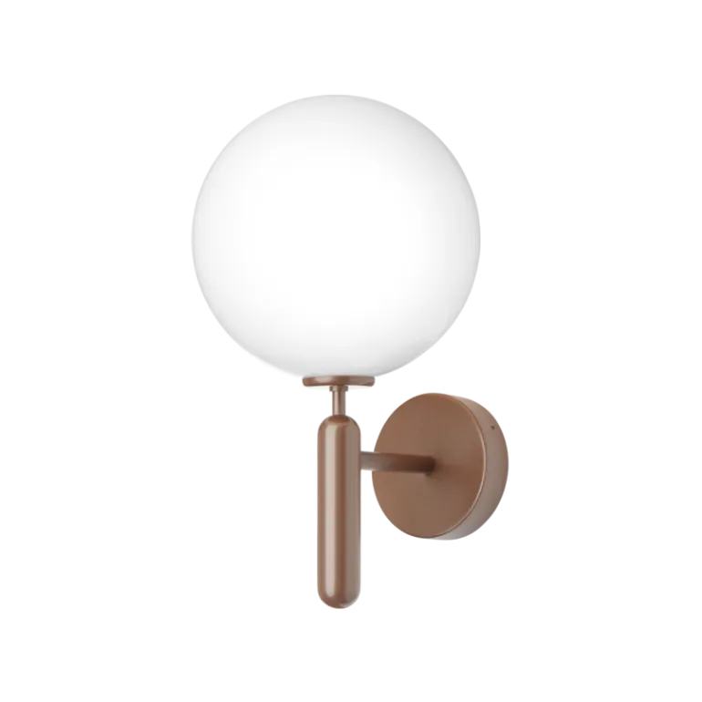 Miira Outdoor væglampe, mørk bronze/opal