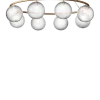 Miira 8 Oval lysekrone, messing/klar