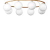 Miira 8 Oval lysekrone, messing/opal