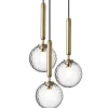 Miira 3 pendel, messing/klar