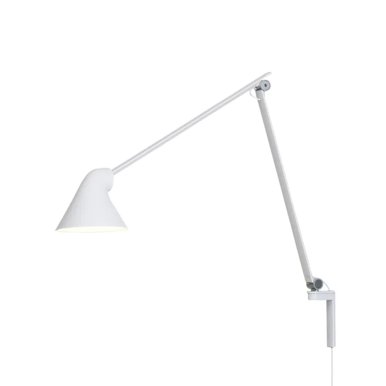 NJP væglampe m/lang arm, hvid