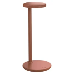 Oblique bordlampe, mat rustfarvet