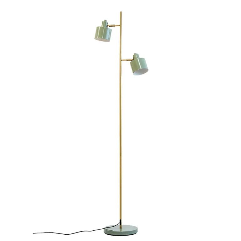 Ocean gulvlampe, oliven/messing