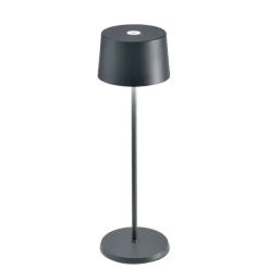 Olivia batterilampe / bordlampe, mørkegrå
