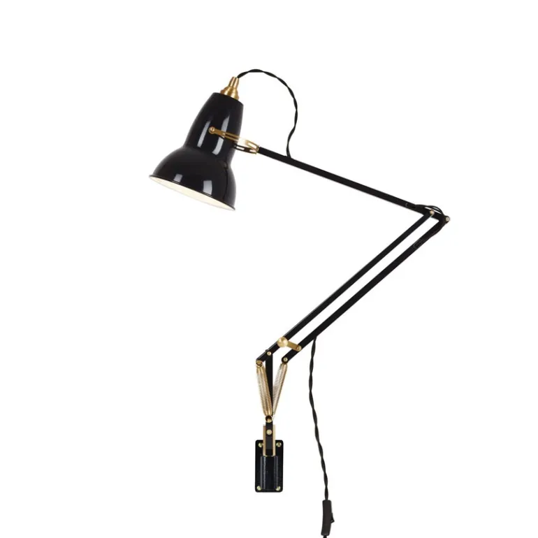 Original 1227 messing/sort vægmonteret lampe