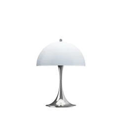 Panthella 250 Portable V3 bord- / batterilampe, krom/blågrå opal