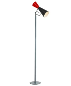 Parliament gulvlampe, sort/rød