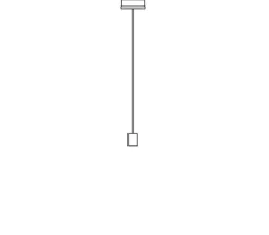 Pendel ophæng - 2,6 m. ledning (KUN 1 OPHÆNG SKAL BRUGES)