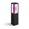 Philips Hue Impress White and Color Ambiance udendørs piedestal / pullert basesæt, sort