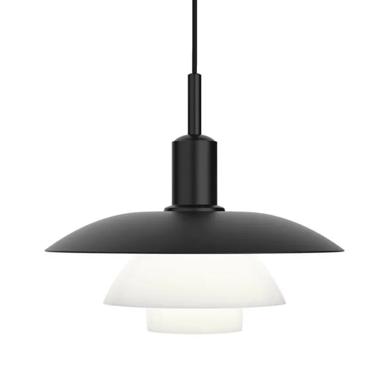 PH 5/5 LED pendel, metal sort/glas