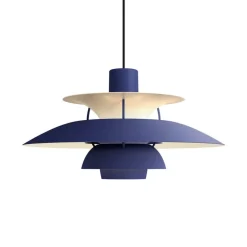 PH 5 pendel, monokrom dusty indigo