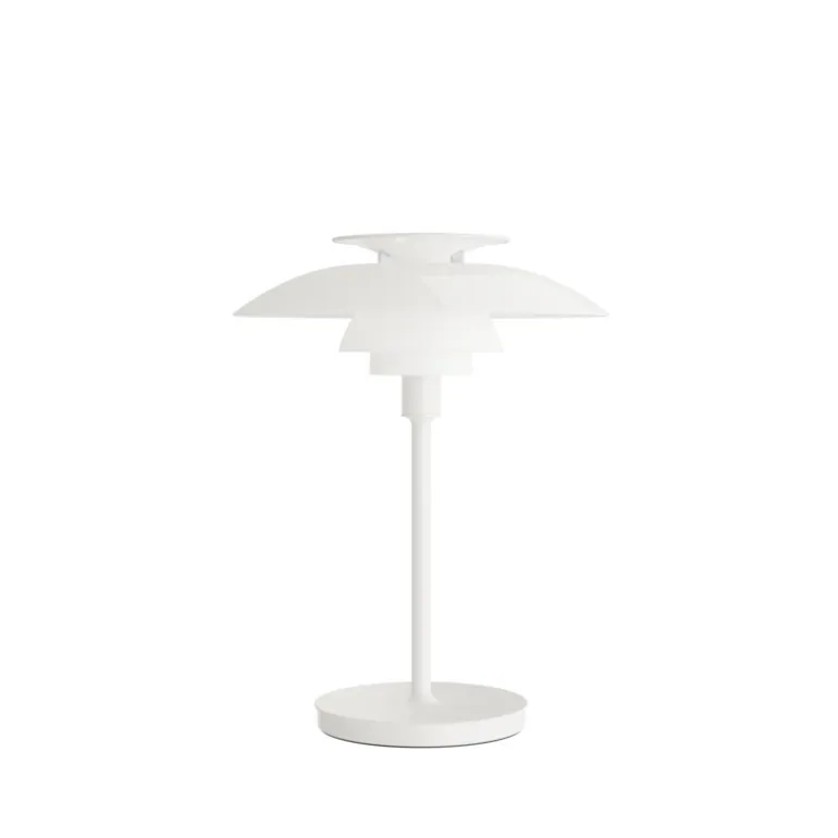 PH 80 Portable batterilampe / bordlampe, opal/hvid