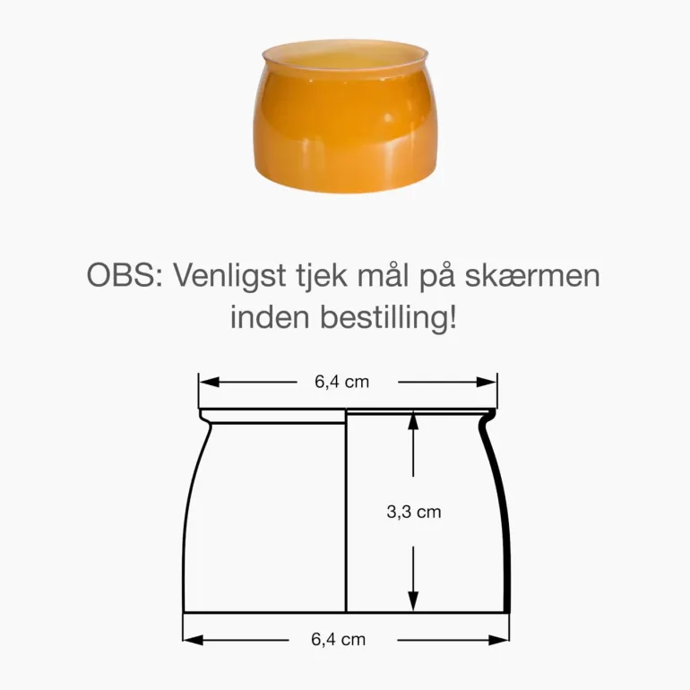 PH 2/1 underskærm, ravfarvet glas