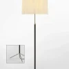 Pie de salón Gulvlampe G2 natur/krom