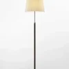 Pie de salón Gulvlampe G3 natur/krom