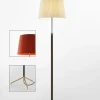 Pie de salón Gulvlampe G3 rød/messing