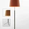 Pie de salón Gulvlampe G1 sennep/krom