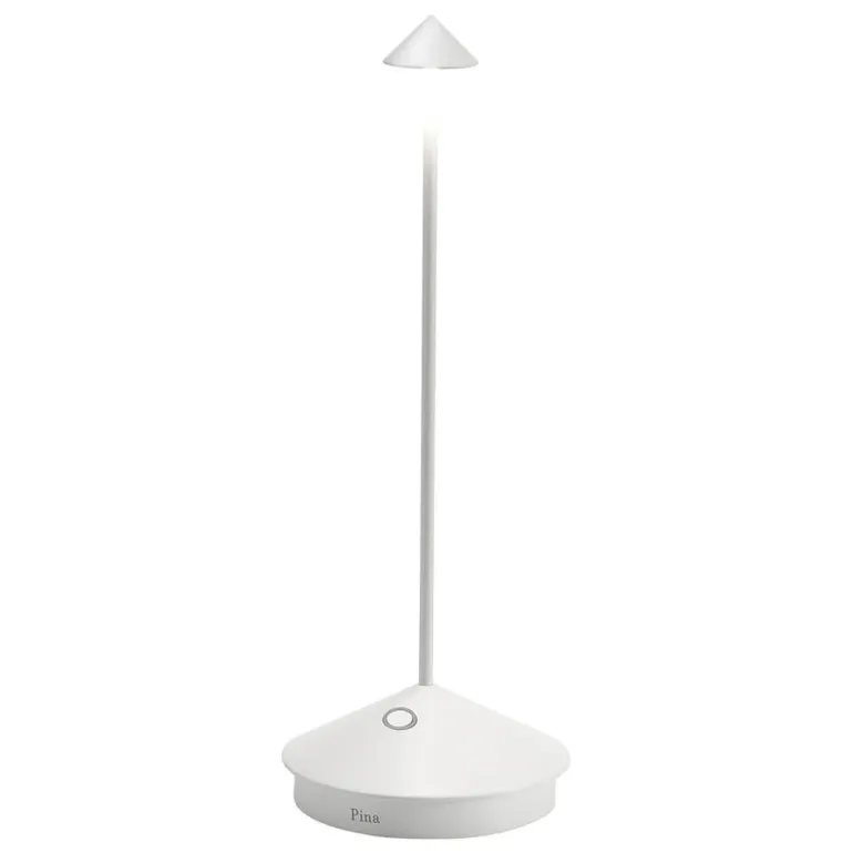 Pina batterilampe / bordlampe, hvid