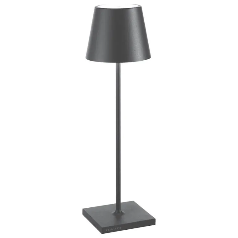 Poldina batterilampe / bordlampe, mørkegrå