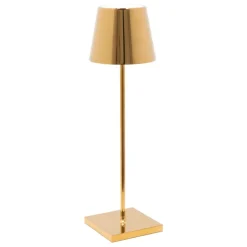 Poldina batterilampe / bordlampe, blank guld