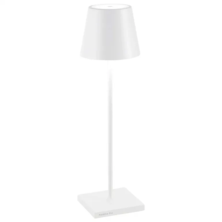 Poldina batterilampe / bordlampe, hvid