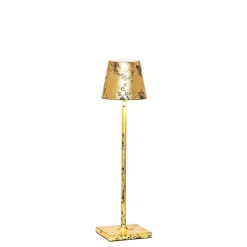 Poldina micro batterilampe / bordlampe, sort/antik guld