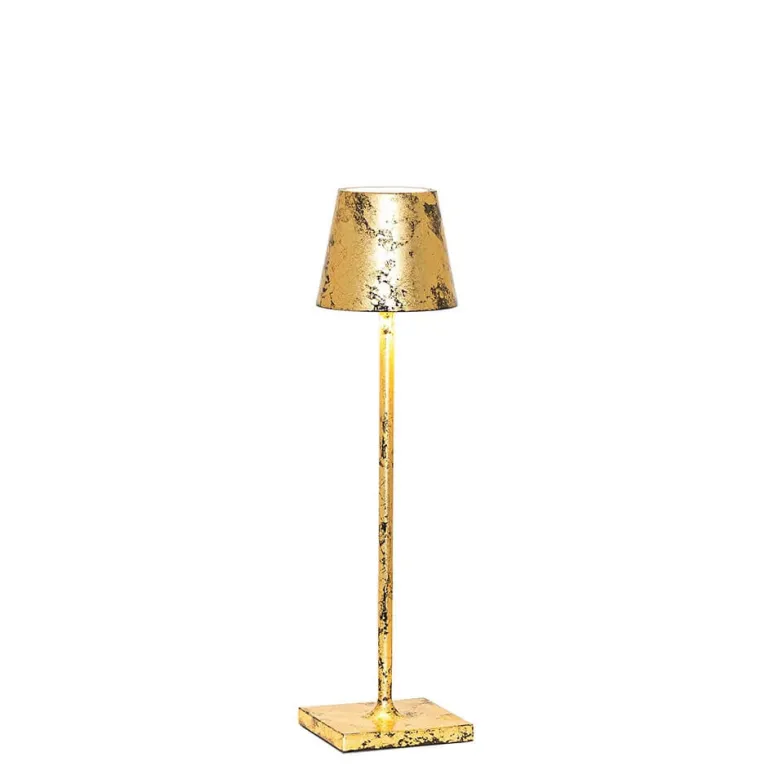 Poldina micro batterilampe / bordlampe, sort/antik guld